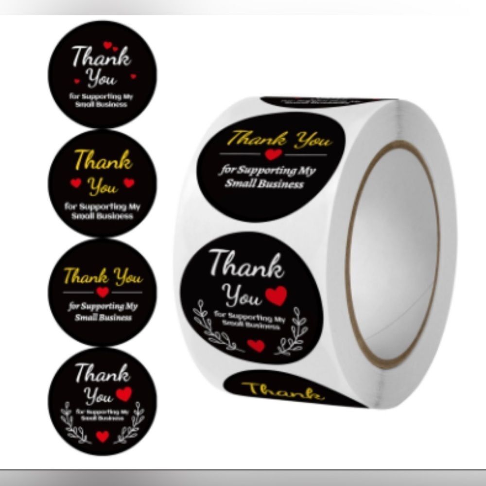  1Inch Thank You Stickers, Thank You Stickers Roll, Thank You Seal envelope - Picture 3 of 3